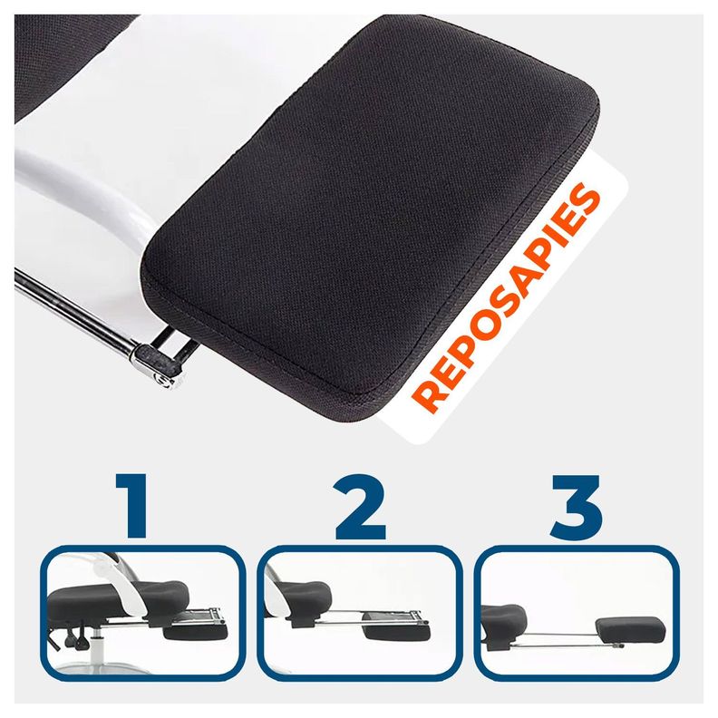 Silla de oficina Ergonómica reclinable con respaldo alto-2