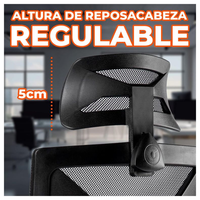 Silla de oficina Ergonómica reclinable con respaldo alto-3