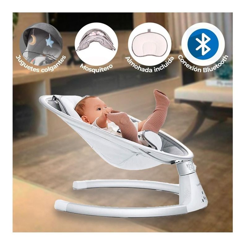 Silla Cuna Mecedora Automática Bebe Control Remoto