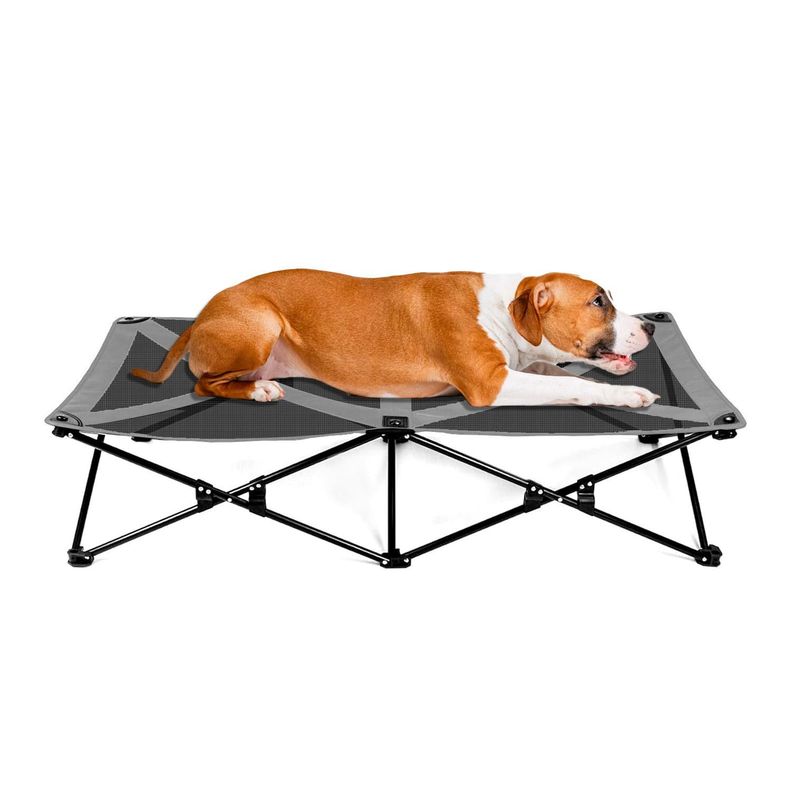 Cama Trampolín Elevada para tu Perro con Malla Transpirable-0