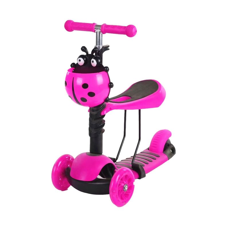 Scooter Monopatín 3 en 1 y Ruedas con Luces Led-0