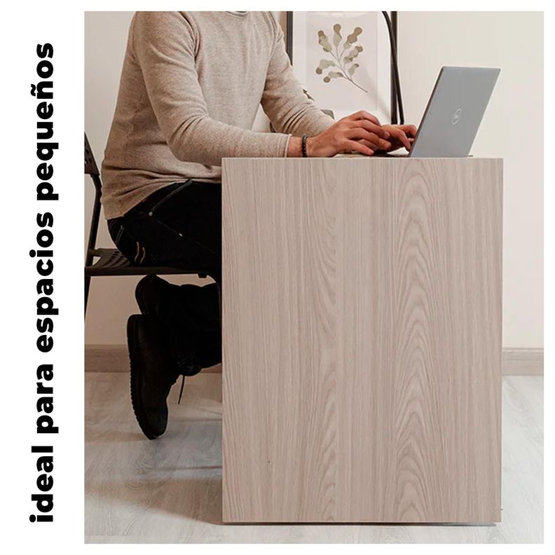 Escritorio Moderno Plegable Ajustable con Almacenamiento-3