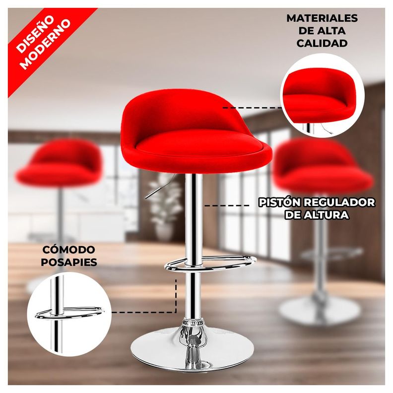 Pack 4 Sillas Piso Bar Taburete-1