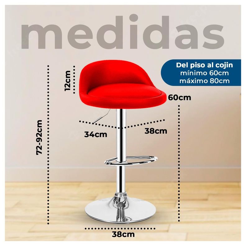 Pack 4 Sillas Piso Bar Taburete-5