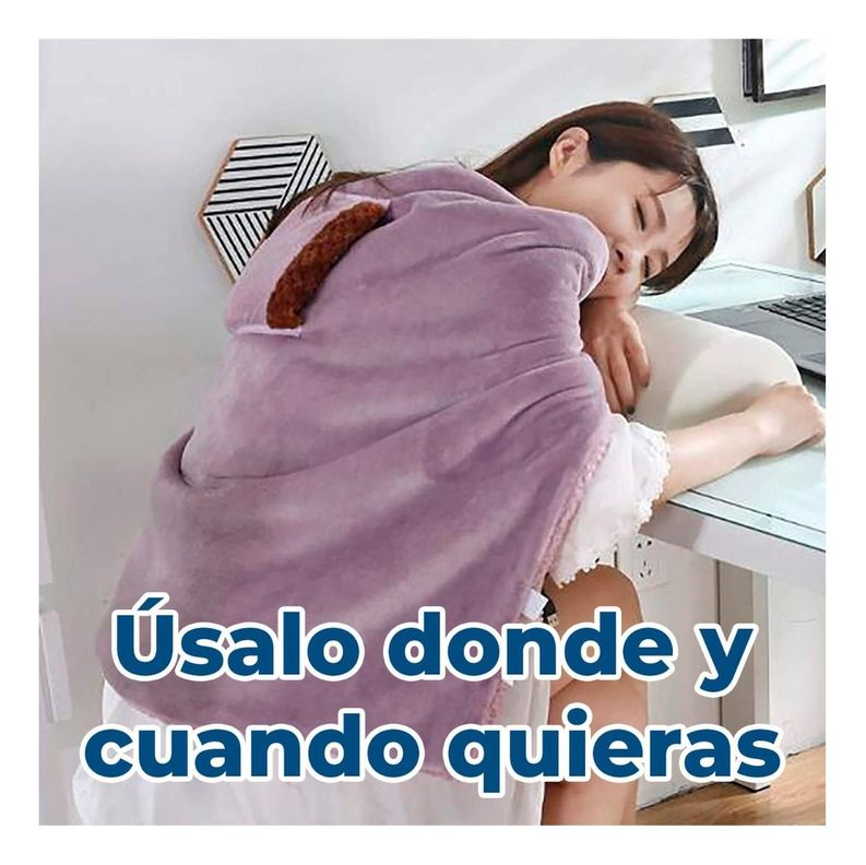 Manta Térmica Eléctrica Usb Con Sherpa 80x60-4