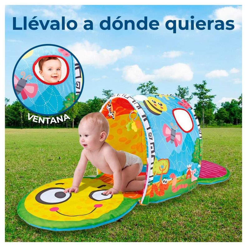 Tunel bebe alfombra para gateo y juego-3