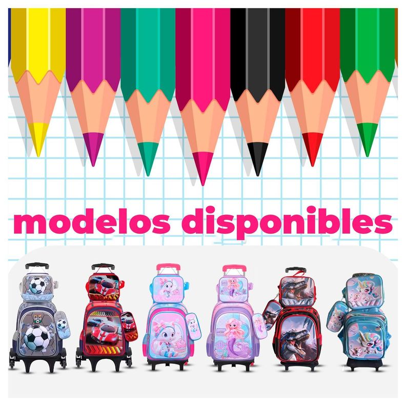 Maleta Mochila 3 en 1 con ruedas espaciosa y duradera-4