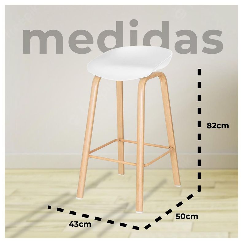 Pack 4 Silla Piso Bar Alto-6