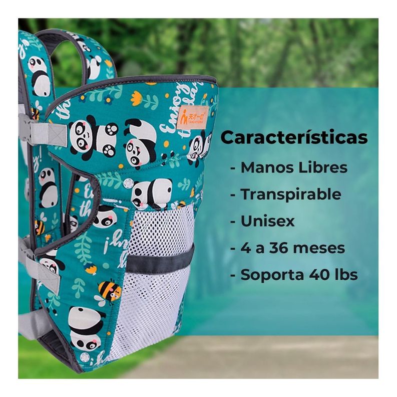 Portabebés Canguro Mochila Gris-1