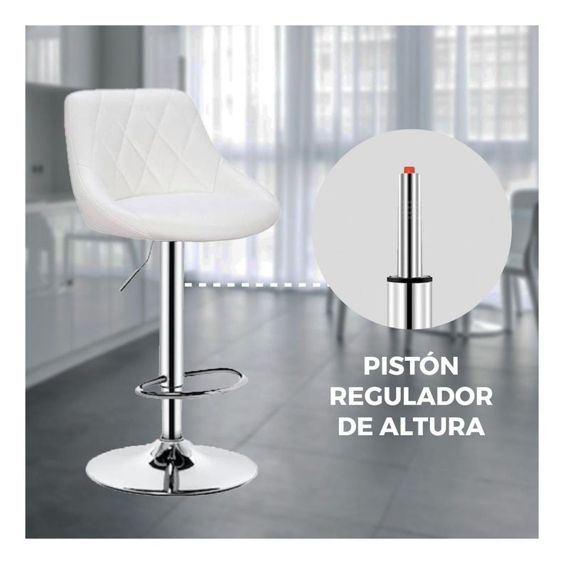 Pack 2 Silla Piso Bar Con Respaldo-2