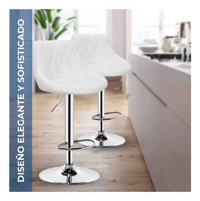 Pack 2 Silla Piso Bar Con Respaldo-4