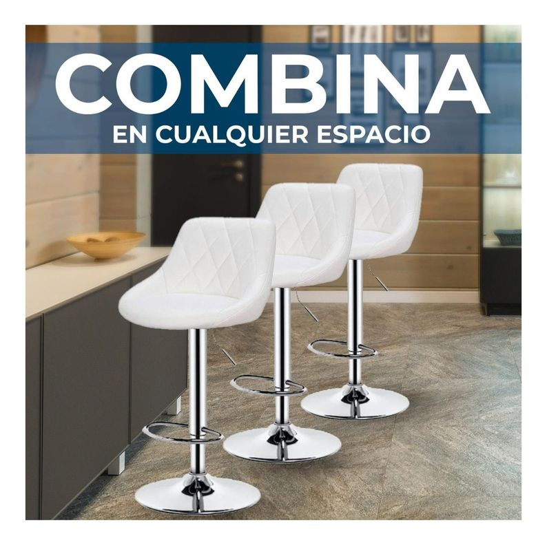 Pack 2 Silla Piso Bar Con Respaldo-5