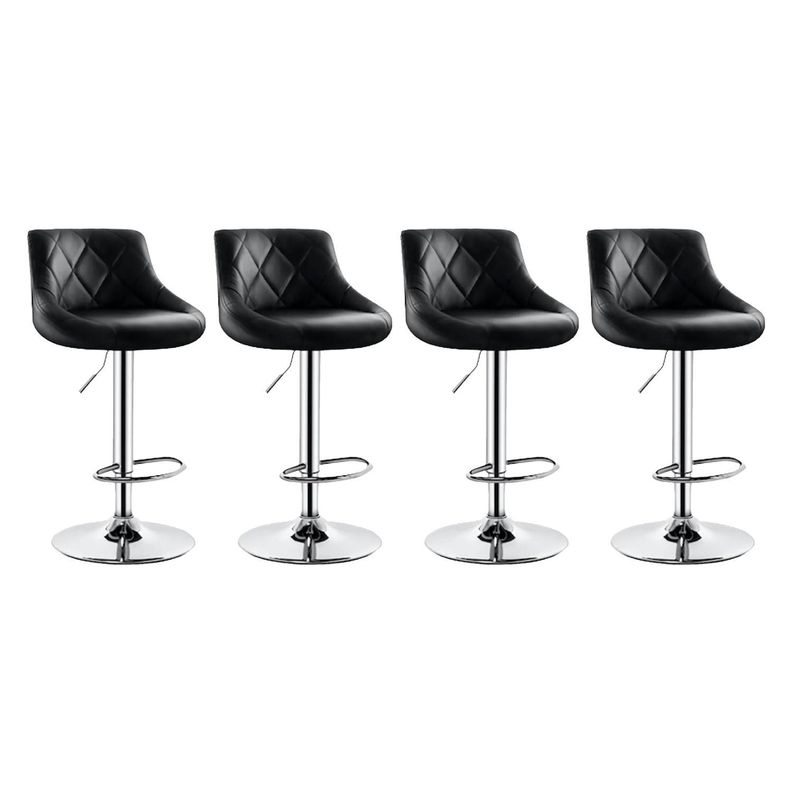 Pack 4 Silla Piso Bar Taburete con Respaldo-0