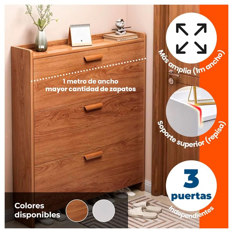 Mueble Zapatero Organizador Estante para Zapatos VTRIN 120x100x30 cm-6