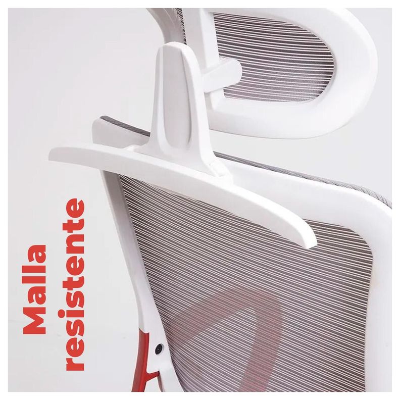 Silla de Oficina Ergonómica Moderna, Ajustable y Reclinable-2