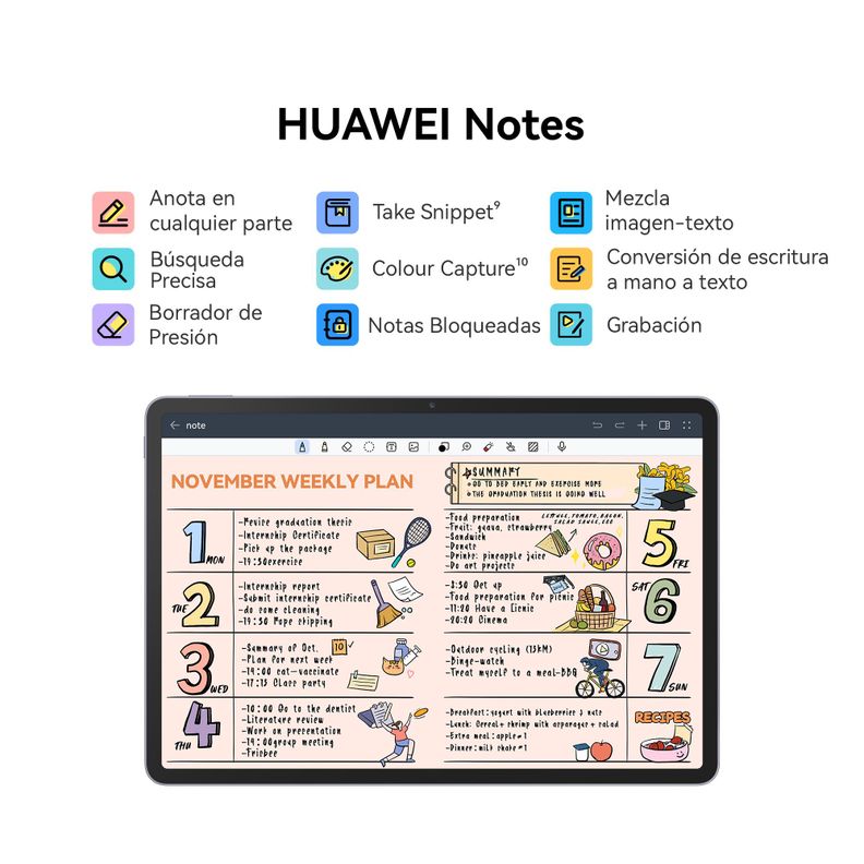 Tablet HUAWEI MatePad 11.5 8GB+128GB Gris + Teclado-9