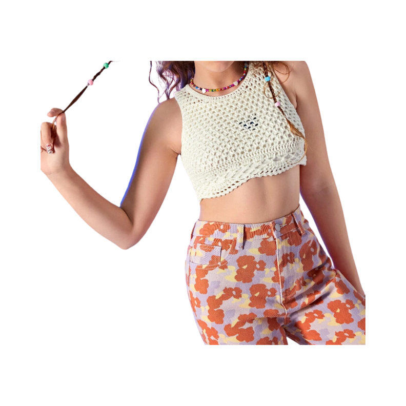 Crop Top Tejido Casual -3