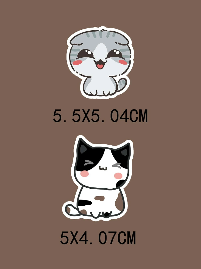 Set de Pegatinas de Gatos Adorables-2