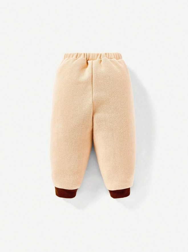 Conjunto de Sudadera y Pantalones Deportivos en Color Albaricoque-1