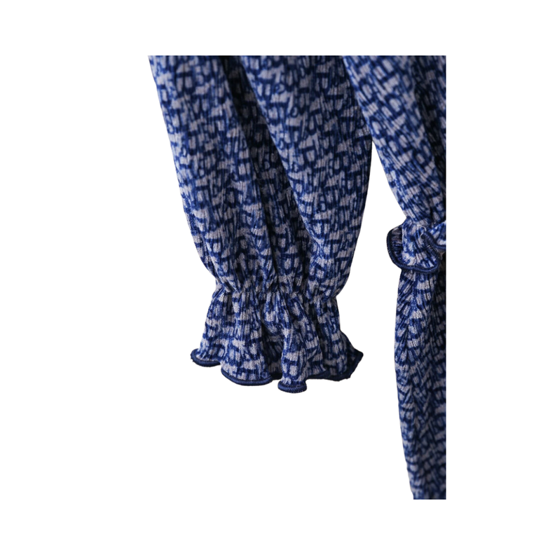 Vestido Azul con Volantes -2