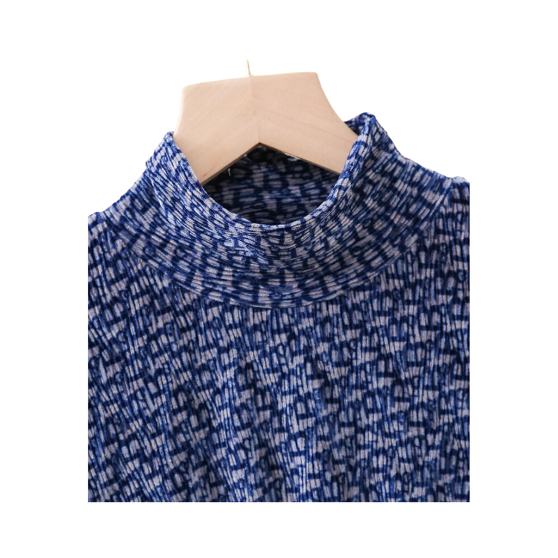 Vestido Azul con Volantes -3