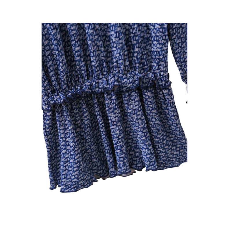 Vestido Azul con Volantes -4