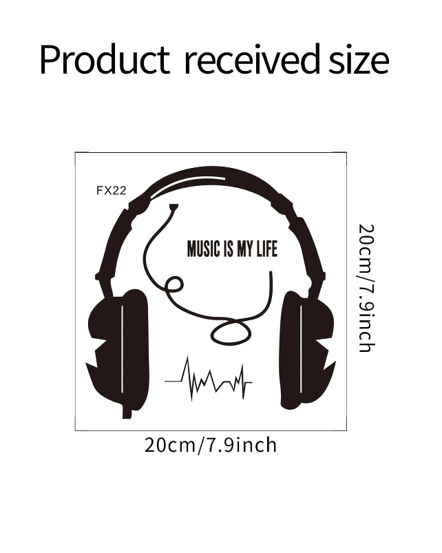 Adhesivo Decorativo "Music Is My Life"-1