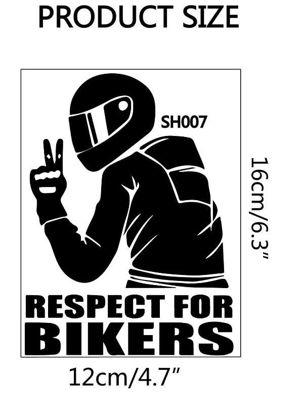 Adhesivo Decorativo "Respect for Bikers"-1