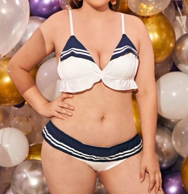 Set de Lencería Marinera - Azul y Blanco-3