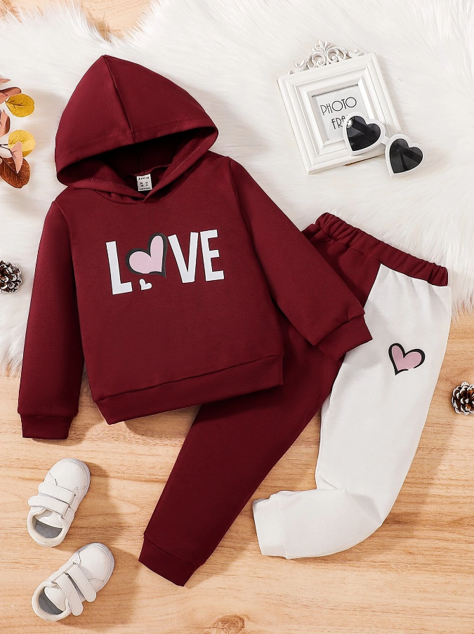 Conjunto Casual Infantil de Sudadera y Pantalón Deportivo-2