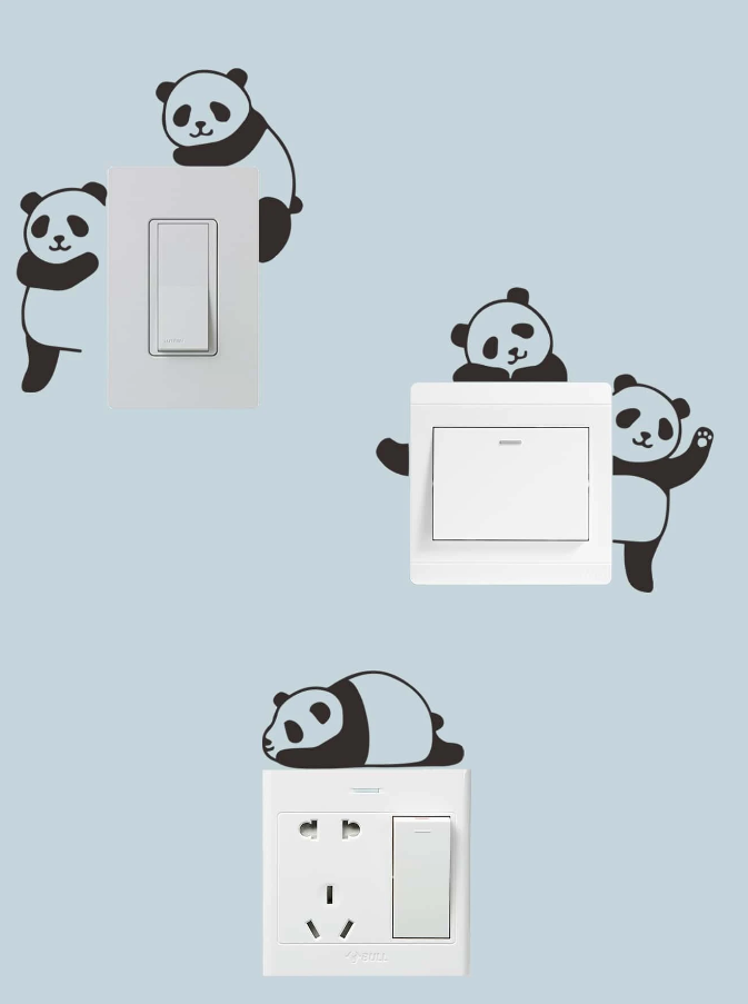 Adhesivo Decorativo "Pandas para Interruptores"-3