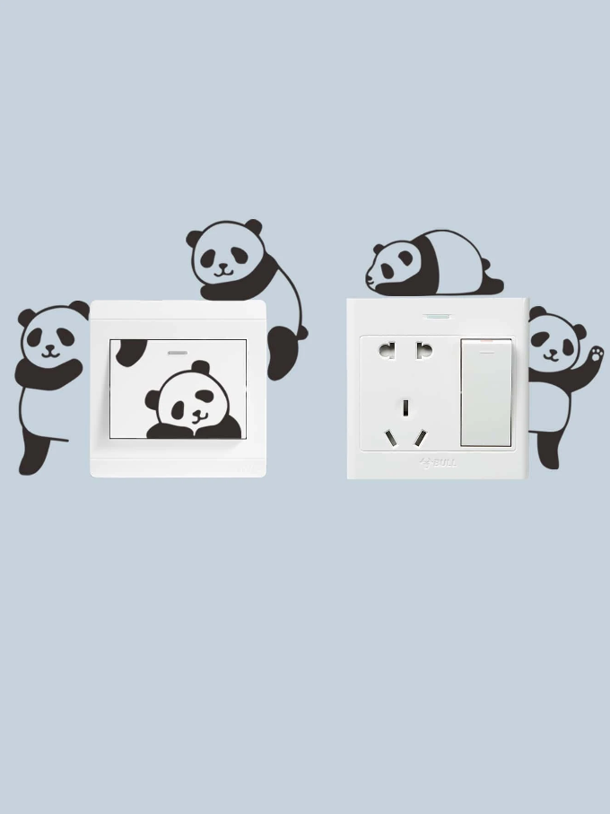 Adhesivo Decorativo "Pandas para Interruptores"-5