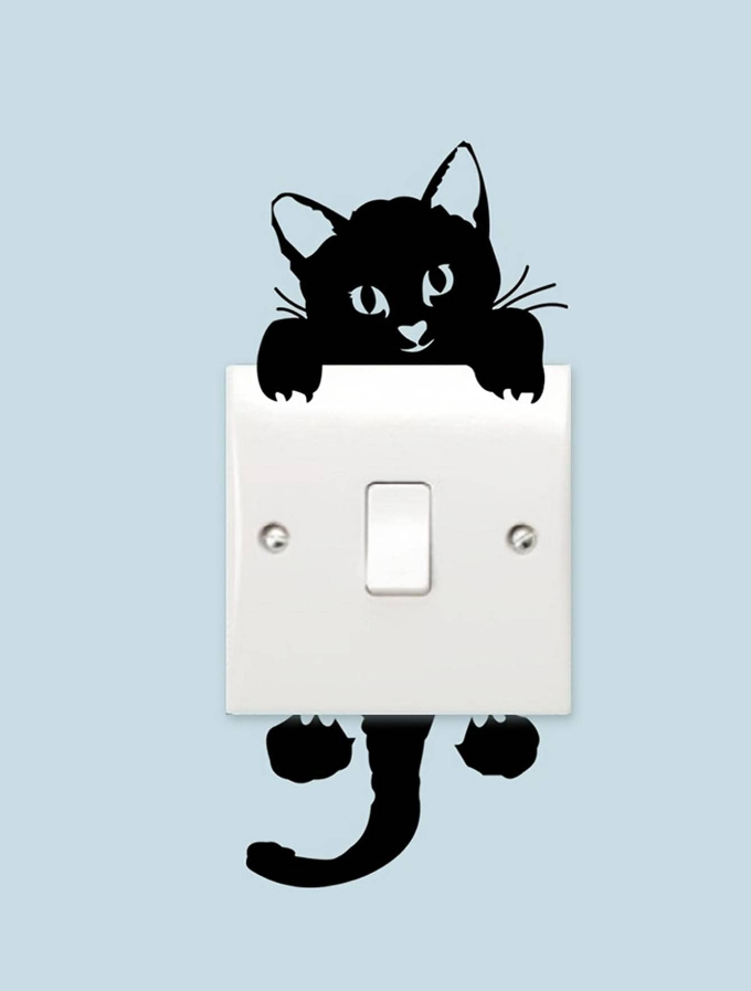 Adhesivo Decorativo "Gatito Curioso para Interruptor"-0