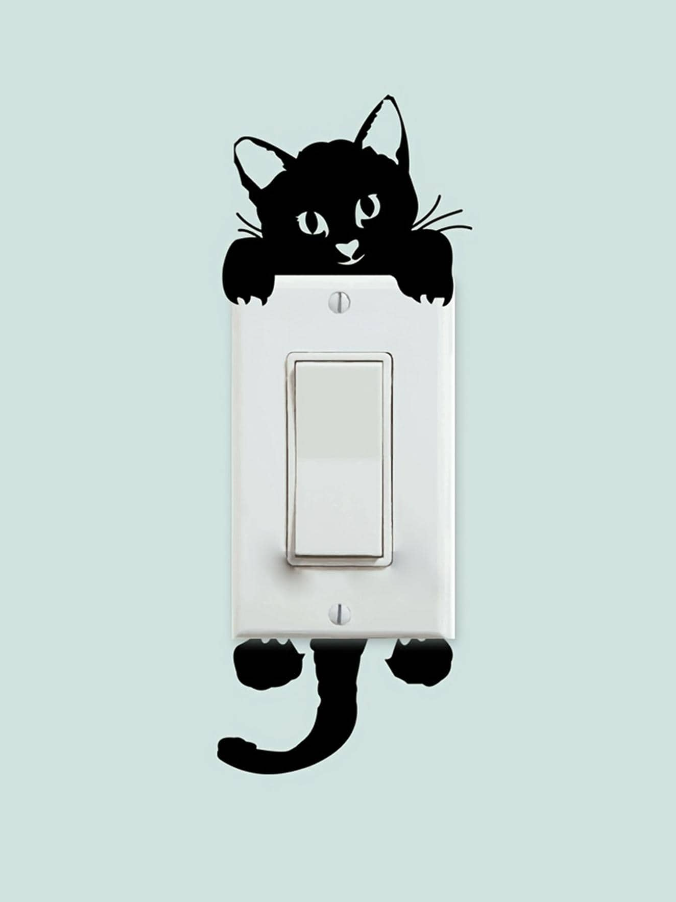Adhesivo Decorativo "Gatito Curioso para Interruptor"-1