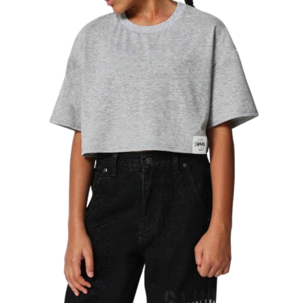 Camiseta Esencial Infantil - Talla 10 anos Gris