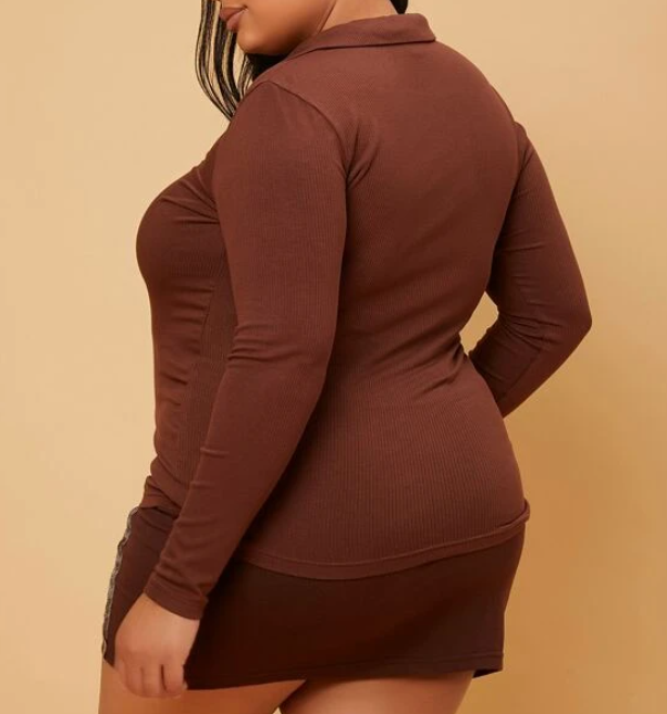 Vestido Canalé Marrón Chocolate-2