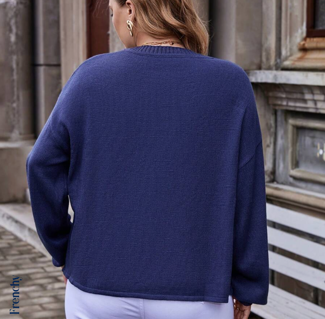 ❄️ Sweater Casual con Estampado de Copo de Nieve - Talla 1XL-1