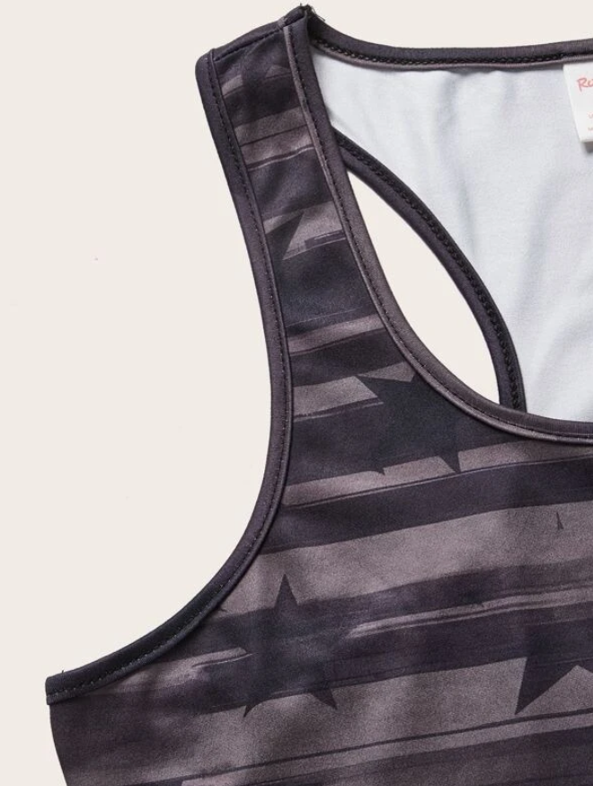 Top Crop con Estampado Geométrico - Multicolor-3