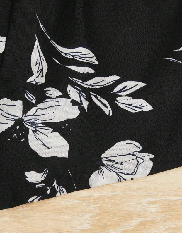 🖤 Shorts Infantiles Bohemios con Cinturón – Estampado Floral - Talla 5 años-4