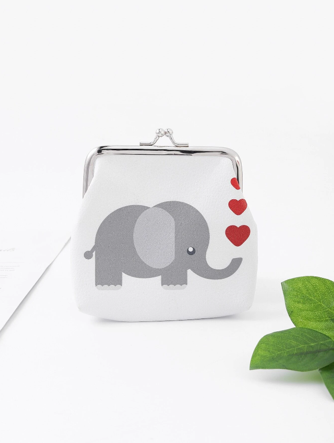 Monedero con Estampado de Elefante -2
