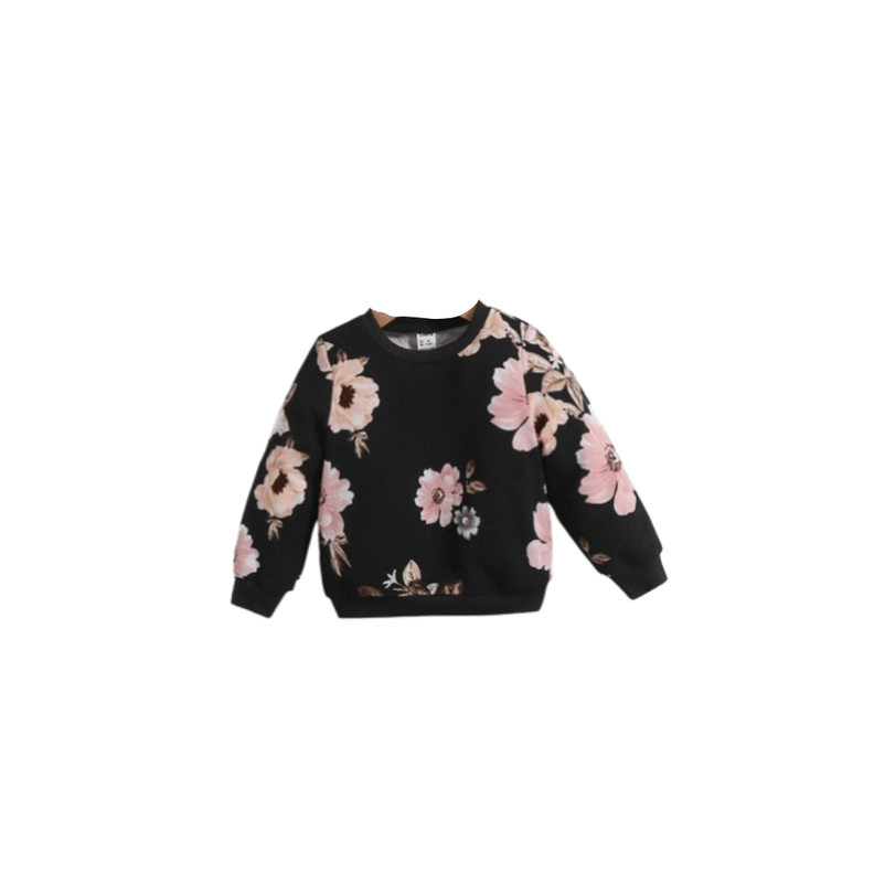 Sudadera Bebe Flores Nocturnas - 18 a 24 meses Negro