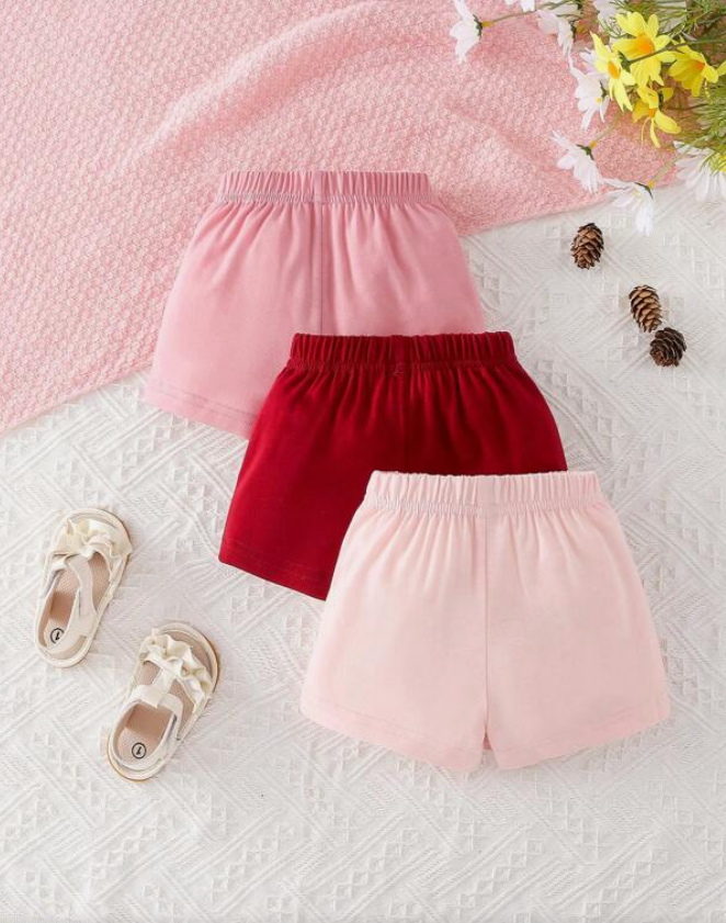 Set de 3 Shorts Lazos para Niñas-4