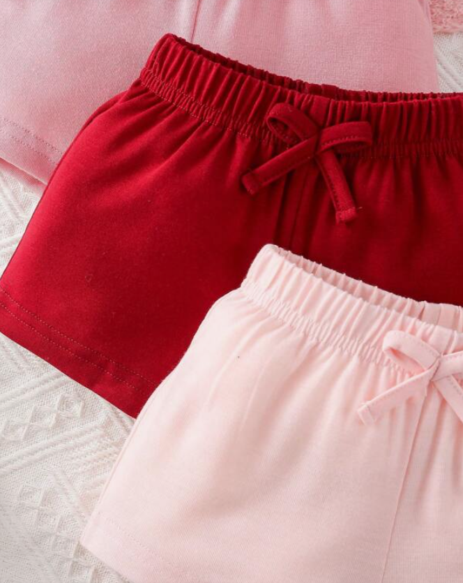 Set de 3 Shorts Lazos para Niñas-5