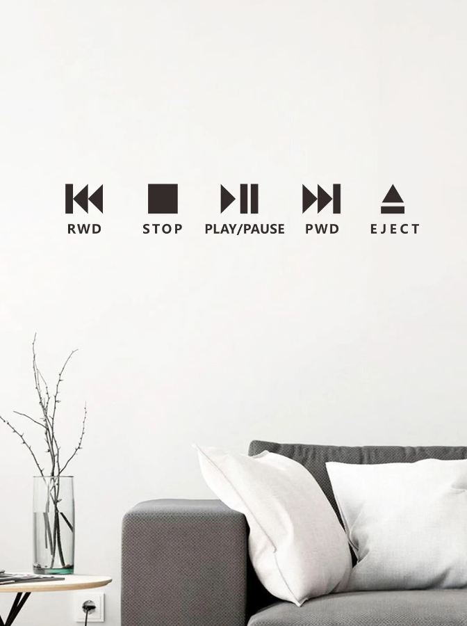 Adhesivo Decorativo "Controles Multimedia"-0