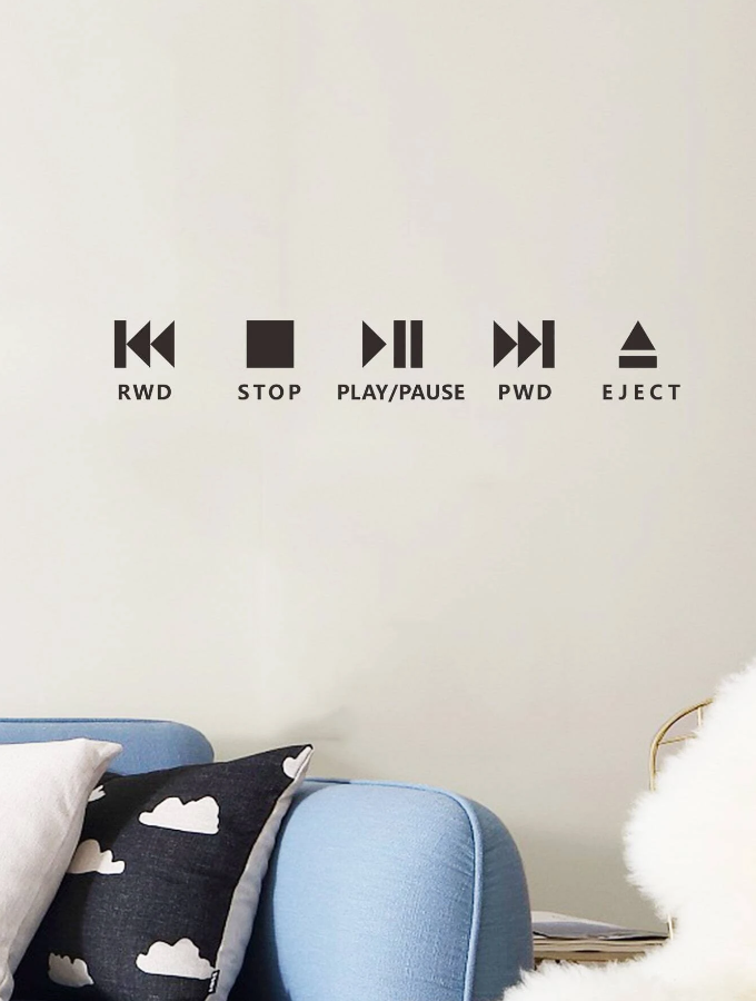 Adhesivo Decorativo "Controles Multimedia"-5