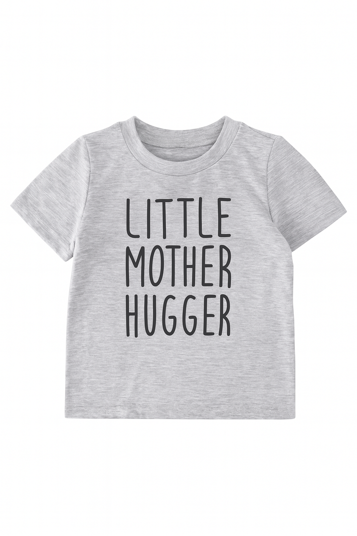 Camiseta Infantil Letras Divertidas de Verano - Talla 5 anos Gris