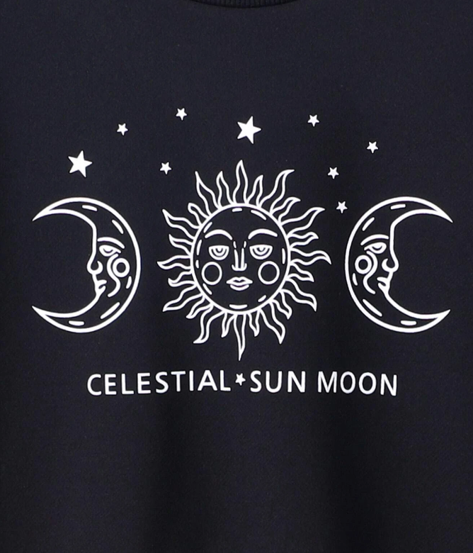 Sudadera Celestial con Estampado de Sol y Luna-2