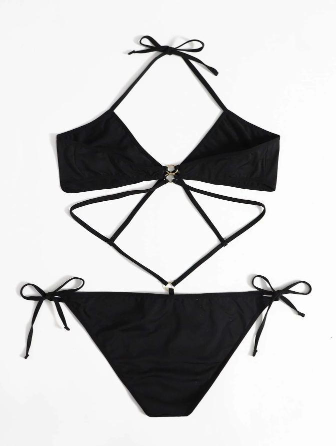 Body Negro con Detalles de Anilla-1