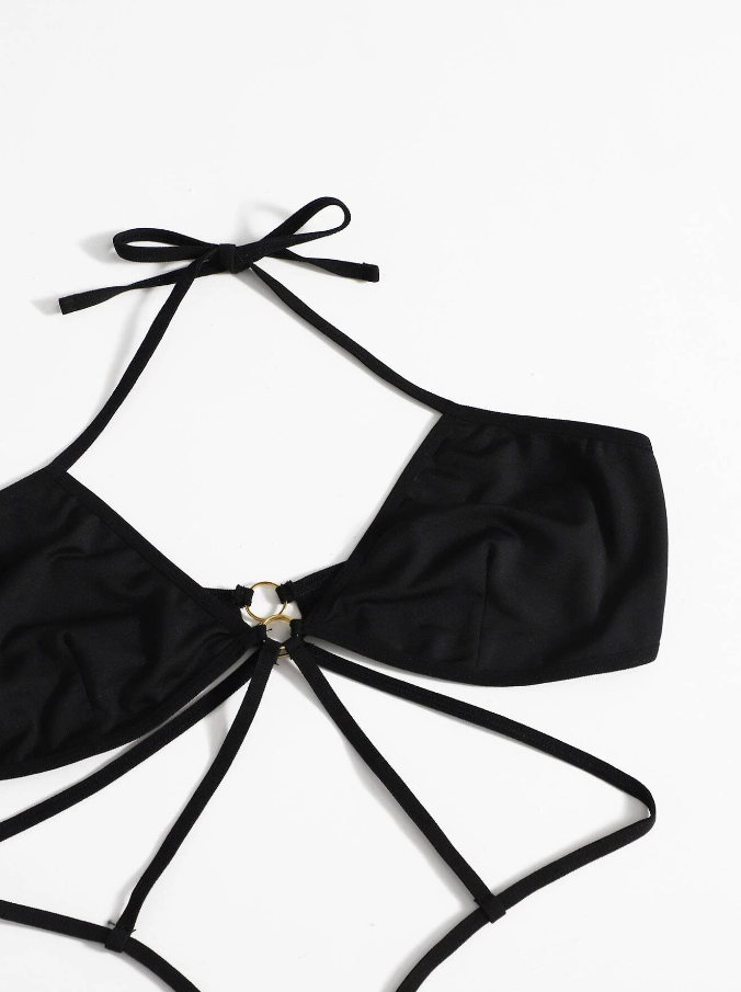Body Negro con Detalles de Anilla-2
