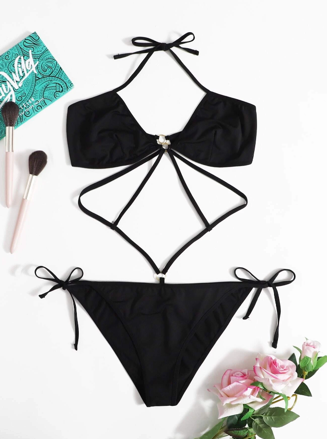 Body Negro con Detalles de Anilla-3